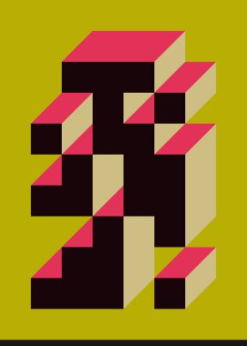 Edward Zajecs 2. Cubo 'nun 1971' deki uygulaması. Esasen 8 taştan oluşan bir Truchet fayans seti ve yerleştirme sanatı illüstrasyonu için kurallar  