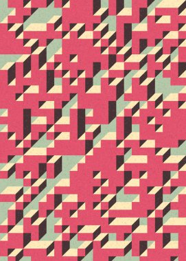 Edward Zajecs 2. Cubo 'nun 1971' deki uygulaması. Esasen 8 taştan oluşan bir Truchet fayans seti ve yerleştirme sanatı illüstrasyonu için kurallar 