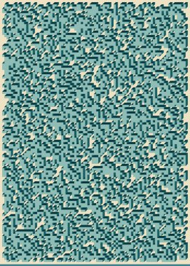 Edward Zajecs 2. Cubo 'nun 1971' deki uygulaması. Esasen 8 taştan oluşan bir Truchet fayans seti ve yerleştirme sanatı illüstrasyonu için kurallar 