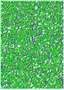 Edward Zajecs 2. Cubo 'nun 1971' deki uygulaması. Esasen 8 taştan oluşan bir Truchet fayans seti ve yerleştirme sanatı illüstrasyonu için kurallar 