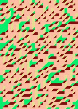 Edward Zajecs 2. Cubo 'nun 1971' deki uygulaması. Esasen 8 taştan oluşan bir Truchet fayans seti ve yerleştirme sanatı illüstrasyonu için kurallar 