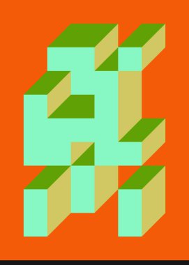 Edward Zajecs 2. Cubo 'nun 1971' deki uygulaması. Esasen 8 taştan oluşan bir Truchet fayans seti ve yerleştirme sanatı illüstrasyonu için kurallar 