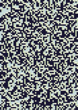 Edward Zajecs 2. Cubo 'nun 1971' deki uygulaması. Esasen 8 taştan oluşan bir Truchet fayans seti ve yerleştirme sanatı illüstrasyonu için kurallar 