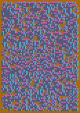 Edward Zajecs 2. Cubo 'nun 1971' deki uygulaması. Esasen 8 taştan oluşan bir Truchet fayans seti ve yerleştirme sanatı illüstrasyonu için kurallar  