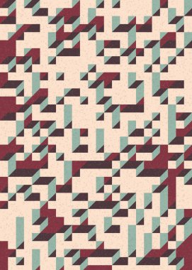 Edward Zajecs 2. Cubo 'nun 1971' deki uygulaması. Esasen 8 taştan oluşan bir Truchet fayans seti ve yerleştirme sanatı illüstrasyonu için kurallar  