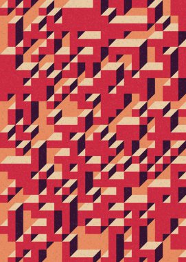 Edward Zajecs 2. Cubo 'nun 1971' deki uygulaması. Esasen 8 taştan oluşan bir Truchet fayans seti ve yerleştirme sanatı illüstrasyonu için kurallar 