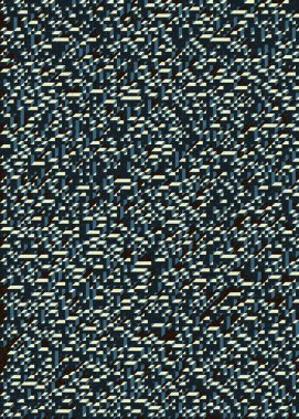 Edward Zajecs 2. Cubo 'nun 1971' deki uygulaması. Esasen 8 taştan oluşan bir Truchet fayans seti ve yerleştirme sanatı illüstrasyonu için kurallar 