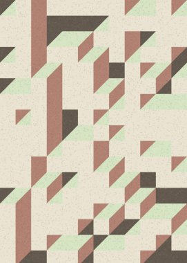 Edward Zajecs 2. Cubo 'nun 1971' deki uygulaması. Esasen 8 taştan oluşan bir Truchet fayans seti ve yerleştirme sanatı illüstrasyonu için kurallar 