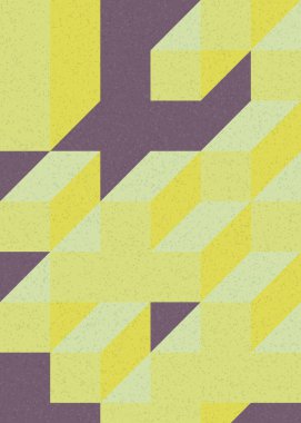 Edward Zajecs 2. Cubo 'nun 1971' deki uygulaması. Esasen 8 taştan oluşan bir Truchet fayans seti ve yerleştirme sanatı illüstrasyonu için kurallar  