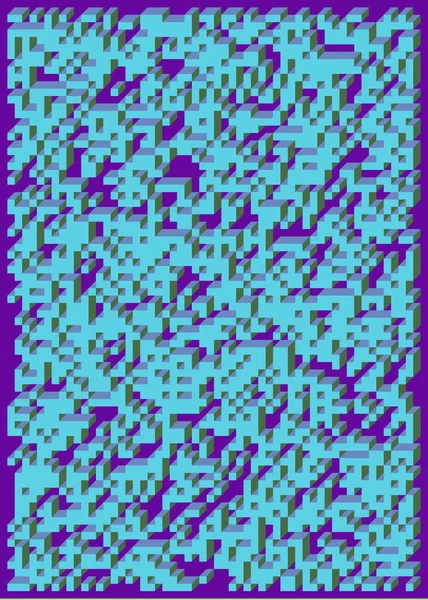 Edward Zajecs 2. Cubo 'nun 1971' deki uygulaması. Esasen 8 taştan oluşan bir Truchet fayans seti ve yerleştirme sanatı illüstrasyonu için kurallar 