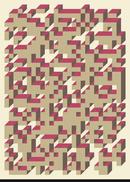 Edward Zajecs 2. Cubo 'nun 1971' deki uygulaması. Esasen 8 taştan oluşan bir Truchet fayans seti ve yerleştirme sanatı illüstrasyonu için kurallar 