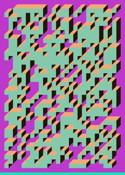 Umsetzung Von Edward Zajecs Cubo Aus Dem Jahr 1971 Wesentlichen — Stockvektor