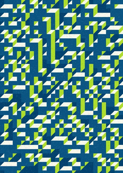 Edward Zajecs 2. Cubo 'nun 1971' deki uygulaması. Esasen 8 taştan oluşan bir Truchet fayans seti ve yerleştirme sanatı illüstrasyonu için kurallar 