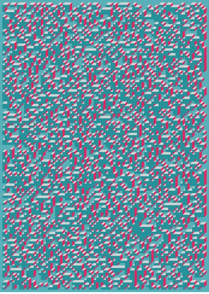 Edward Zajecs 2. Cubo 'nun 1971' deki uygulaması. Esasen 8 taştan oluşan bir Truchet fayans seti ve yerleştirme sanatı illüstrasyonu için kurallar  