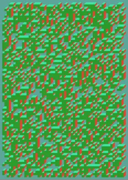 Edward Zajecs 2. Cubo 'nun 1971' deki uygulaması. Esasen 8 taştan oluşan bir Truchet fayans seti ve yerleştirme sanatı illüstrasyonu için kurallar  