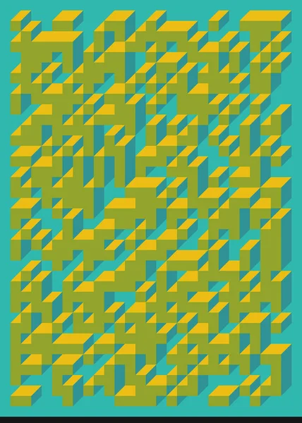 Edward Zajecs 2. Cubo 'nun 1971' deki uygulaması. Esasen 8 taştan oluşan bir Truchet fayans seti ve yerleştirme sanatı illüstrasyonu için kurallar  