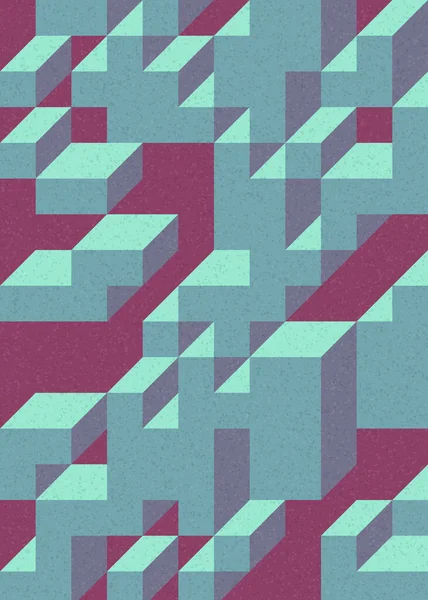 Edward Zajecs 2. Cubo 'nun 1971' deki uygulaması. Esasen 8 taştan oluşan bir Truchet fayans seti ve yerleştirme sanatı illüstrasyonu için kurallar 