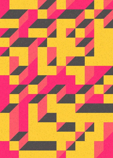 Edward Zajecs 2. Cubo 'nun 1971' deki uygulaması. Esasen 8 taştan oluşan bir Truchet fayans seti ve yerleştirme sanatı illüstrasyonu için kurallar 