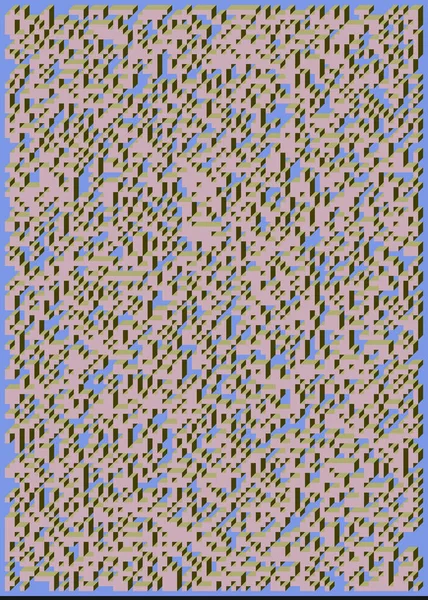 Edward Zajecs 2. Cubo 'nun 1971' deki uygulaması. Esasen 8 taştan oluşan bir Truchet fayans seti ve yerleştirme sanatı illüstrasyonu için kurallar  