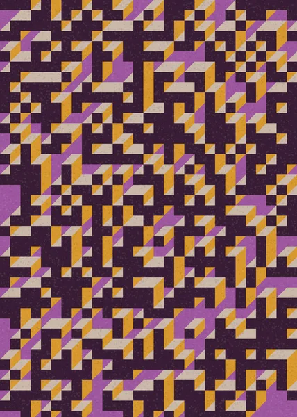 Edward Zajecs 2. Cubo 'nun 1971' deki uygulaması. Esasen 8 taştan oluşan bir Truchet fayans seti ve yerleştirme sanatı illüstrasyonu için kurallar 