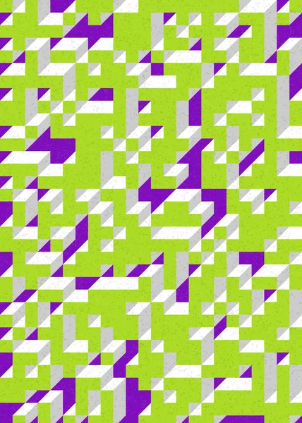 Edward Zajecs 2. Cubo 'nun 1971' deki uygulaması. Esasen 8 taştan oluşan bir Truchet fayans seti ve yerleştirme sanatı illüstrasyonu için kurallar 