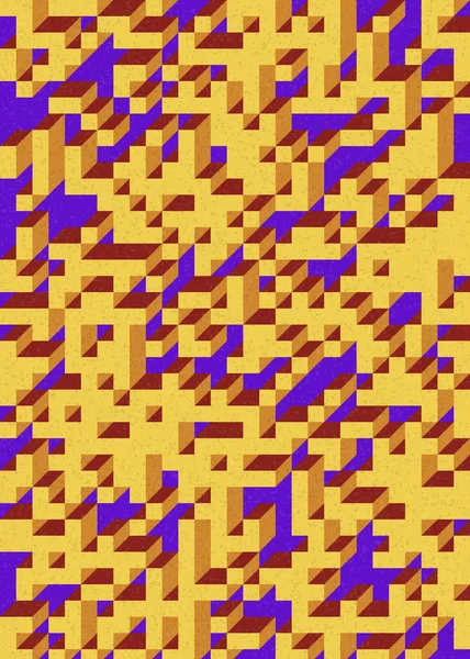 Edward Zajecs 2. Cubo 'nun 1971' deki uygulaması. Esasen 8 taştan oluşan bir Truchet fayans seti ve yerleştirme sanatı illüstrasyonu için kurallar 