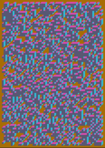 Edward Zajecs 2. Cubo 'nun 1971' deki uygulaması. Esasen 8 taştan oluşan bir Truchet fayans seti ve yerleştirme sanatı illüstrasyonu için kurallar  