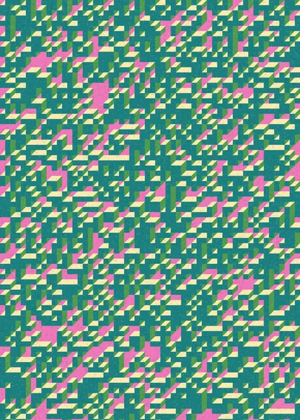 Edward Zajecs 2. Cubo 'nun 1971' deki uygulaması. Esasen 8 taştan oluşan bir Truchet fayans seti ve yerleştirme sanatı illüstrasyonu için kurallar 