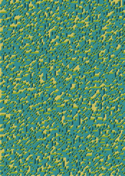 Edward Zajecs 2. Cubo 'nun 1971' deki uygulaması. Esasen 8 taştan oluşan bir Truchet fayans seti ve yerleştirme sanatı illüstrasyonu için kurallar 