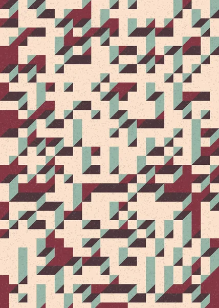 Edward Zajecs 2. Cubo 'nun 1971' deki uygulaması. Esasen 8 taştan oluşan bir Truchet fayans seti ve yerleştirme sanatı illüstrasyonu için kurallar  