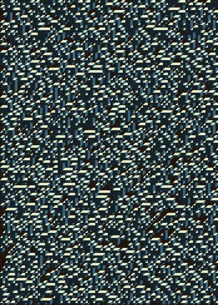 Edward Zajecs 2. Cubo 'nun 1971' deki uygulaması. Esasen 8 taştan oluşan bir Truchet fayans seti ve yerleştirme sanatı illüstrasyonu için kurallar 