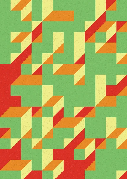 Edward Zajecs 2. Cubo 'nun 1971' deki uygulaması. Esasen 8 taştan oluşan bir Truchet fayans seti ve yerleştirme sanatı illüstrasyonu için kurallar  