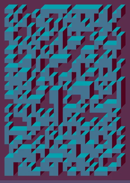 Edward Zajecs 2. Cubo 'nun 1971' deki uygulaması. Esasen 8 taştan oluşan bir Truchet fayans seti ve yerleştirme sanatı illüstrasyonu için kurallar 