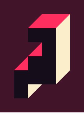 Edward Zajecs 2. Cubo 'nun 1971' deki uygulaması. Esasen 8 taştan oluşan bir Truchet fayans seti ve yerleştirme sanatı illüstrasyonu için kurallar 