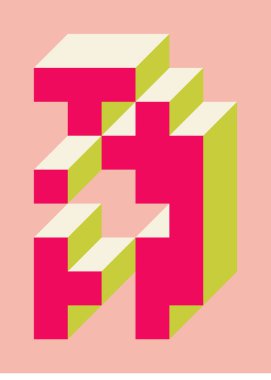 Edward Zajecs 2. Cubo 'nun 1971' deki uygulaması. Esasen 8 taştan oluşan bir Truchet fayans seti ve yerleştirme sanatı illüstrasyonu için kurallar 