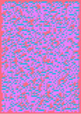 Edward Zajecs 2. Cubo 'nun 1971' deki uygulaması. Esasen 8 taştan oluşan bir Truchet fayans seti ve yerleştirme sanatı illüstrasyonu için kurallar  