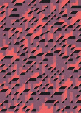 Edward Zajecs 2. Cubo 'nun 1971' deki uygulaması. Esasen 8 taştan oluşan bir Truchet fayans seti ve yerleştirme sanatı illüstrasyonu için kurallar  