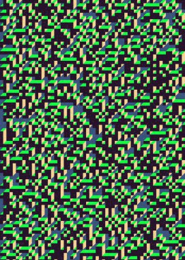 Edward Zajecs 2. Cubo 'nun 1971' deki uygulaması. Esasen 8 taştan oluşan bir Truchet fayans seti ve yerleştirme sanatı illüstrasyonu için kurallar 