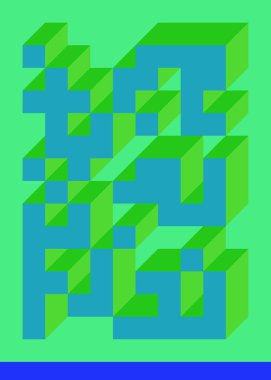 Edward Zajecs 2. Cubo 'nun 1971' deki uygulaması. Esasen 8 taştan oluşan bir Truchet fayans seti ve yerleştirme sanatı illüstrasyonu için kurallar  