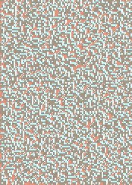 Edward Zajecs 2. Cubo 'nun 1971' deki uygulaması. Esasen 8 taştan oluşan bir Truchet fayans seti ve yerleştirme sanatı illüstrasyonu için kurallar 