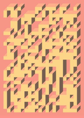 Edward Zajecs 2. Cubo 'nun 1971' deki uygulaması. Esasen 8 taştan oluşan bir Truchet fayans seti ve yerleştirme sanatı illüstrasyonu için kurallar 