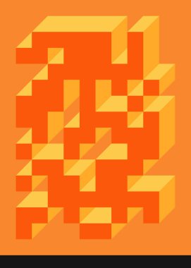 Edward Zajecs 2. Cubo 'nun 1971' deki uygulaması. Esasen 8 taştan oluşan bir Truchet fayans seti ve yerleştirme sanatı illüstrasyonu için kurallar  