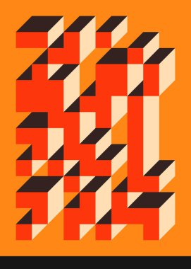 Edward Zajecs 2. Cubo 'nun 1971' deki uygulaması. Esasen 8 taştan oluşan bir Truchet fayans seti ve yerleştirme sanatı illüstrasyonu için kurallar 