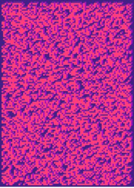 Edward Zajecs 2. Cubo 'nun 1971' deki uygulaması. Esasen 8 taştan oluşan bir Truchet fayans seti ve yerleştirme sanatı illüstrasyonu için kurallar 