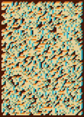 Edward Zajecs 2. Cubo 'nun 1971' deki uygulaması. Esasen 8 taştan oluşan bir Truchet fayans seti ve yerleştirme sanatı illüstrasyonu için kurallar 