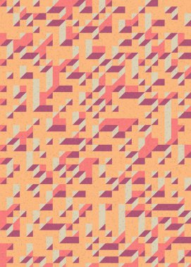 Edward Zajecs 2. Cubo 'nun 1971' deki uygulaması. Esasen 8 taştan oluşan bir Truchet fayans seti ve yerleştirme sanatı illüstrasyonu için kurallar  