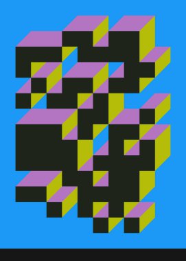 Edward Zajecs 2. Cubo 'nun 1971' deki uygulaması. Esasen 8 taştan oluşan bir Truchet fayans seti ve yerleştirme sanatı illüstrasyonu için kurallar 