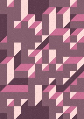 Edward Zajecs 2. Cubo 'nun 1971' deki uygulaması. Esasen 8 taştan oluşan bir Truchet fayans seti ve yerleştirme sanatı illüstrasyonu için kurallar  