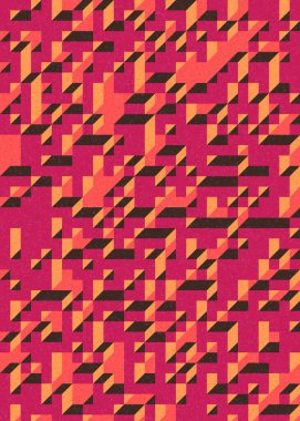 Edward Zajecs 2. Cubo 'nun 1971' deki uygulaması. Esasen 8 taştan oluşan bir Truchet fayans seti ve yerleştirme sanatı illüstrasyonu için kurallar 