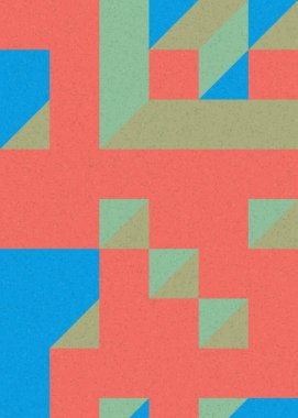 Edward Zajecs 2. Cubo 'nun 1971' deki uygulaması. Esasen 8 taştan oluşan bir Truchet fayans seti ve yerleştirme sanatı illüstrasyonu için kurallar 